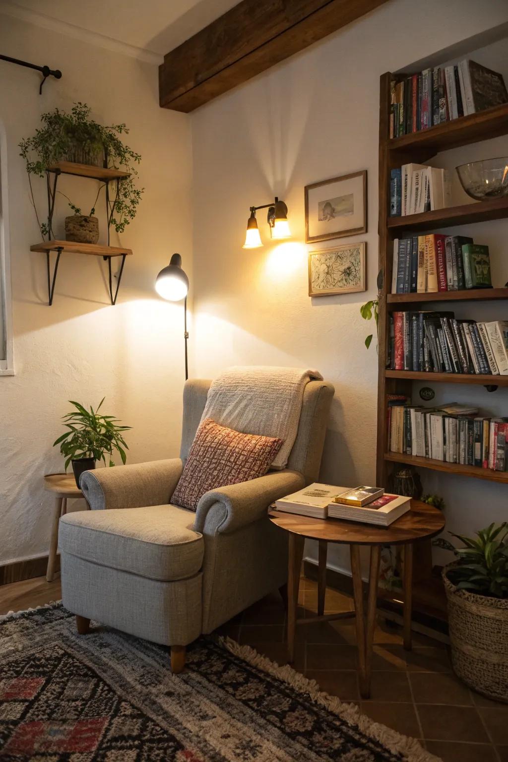 Wall lamps offer both style and savings.