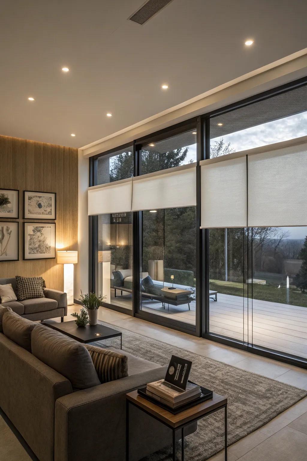 An intelligent home that combines technology with contemporary design.