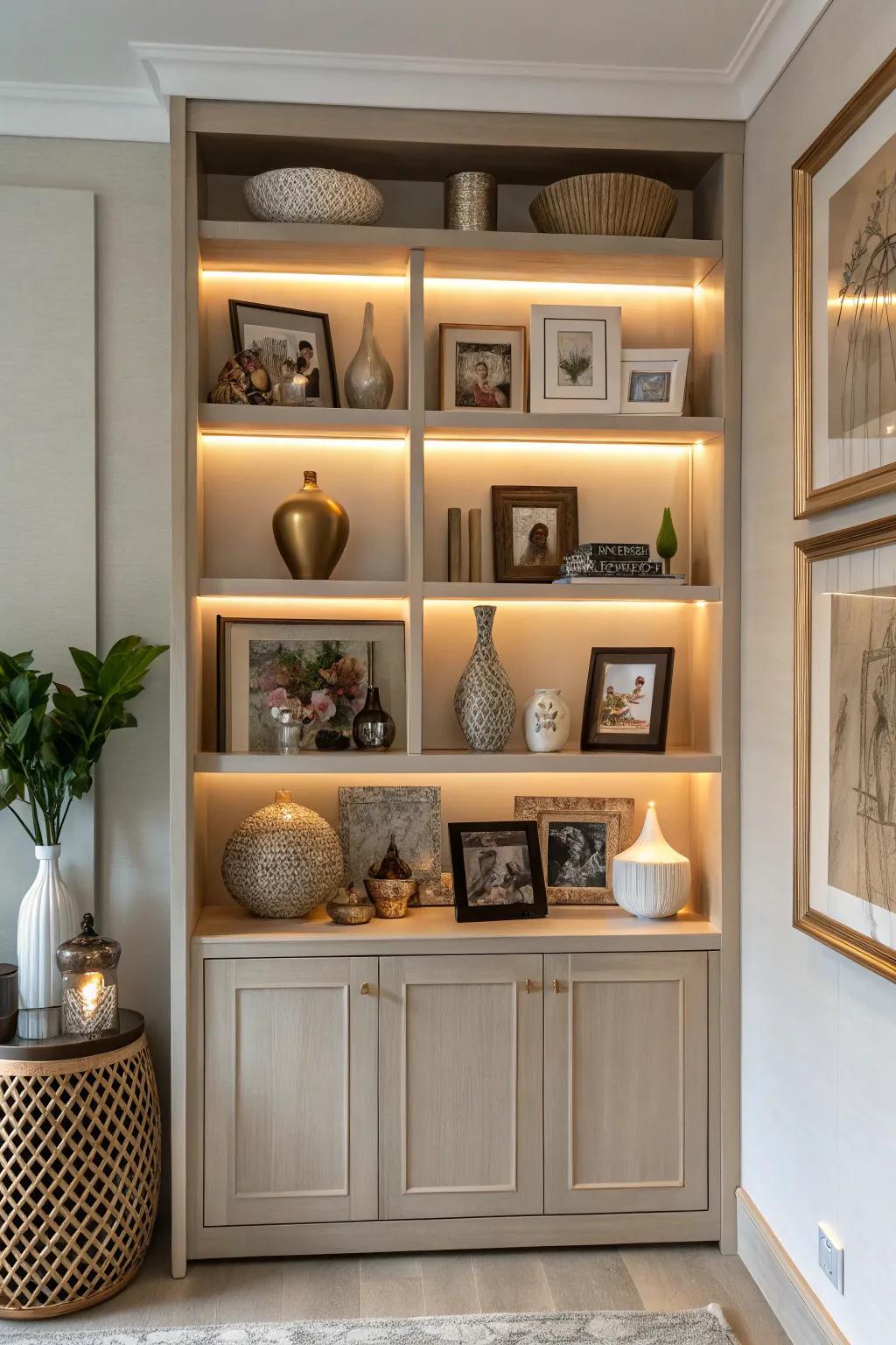 Personal accents make the hutch distinctly yours.
