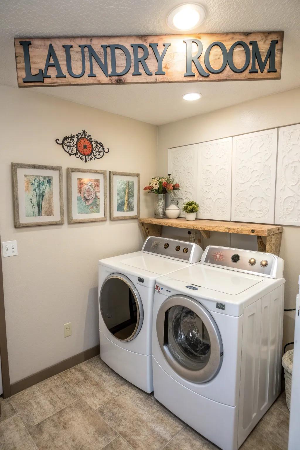 Personal details make your laundry room uniquely yours.