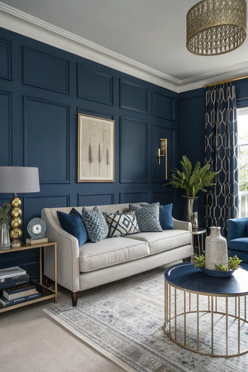 An accent wall creates a striking declaration.