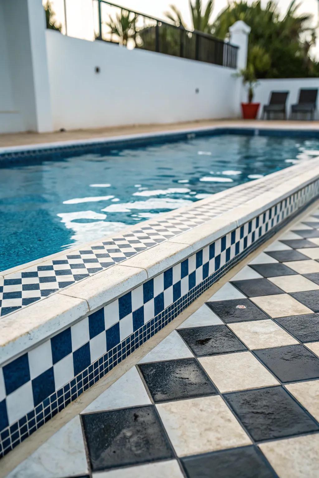 Checkerboard designs offer timeless appeal.
