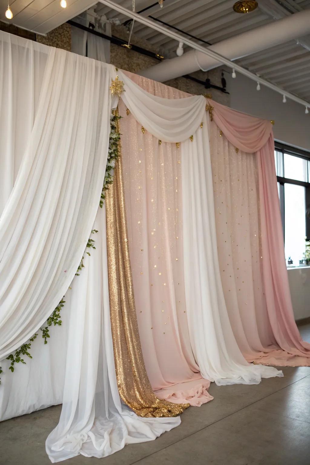 Add elegance with beautifully draped fabrics.