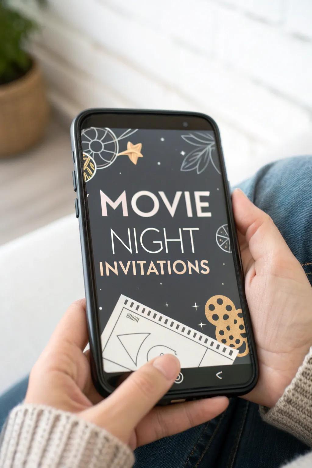 Define the ambiance with personalized cinema celebration invitations.