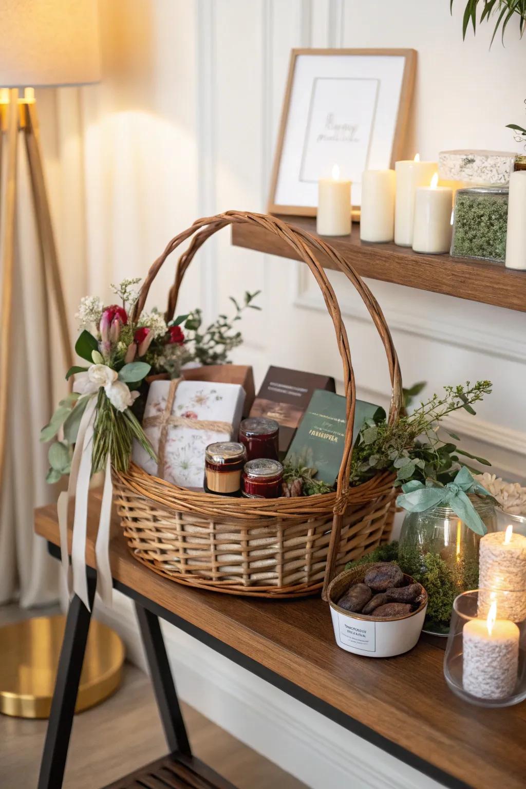 Attractive baskets that work as décor.