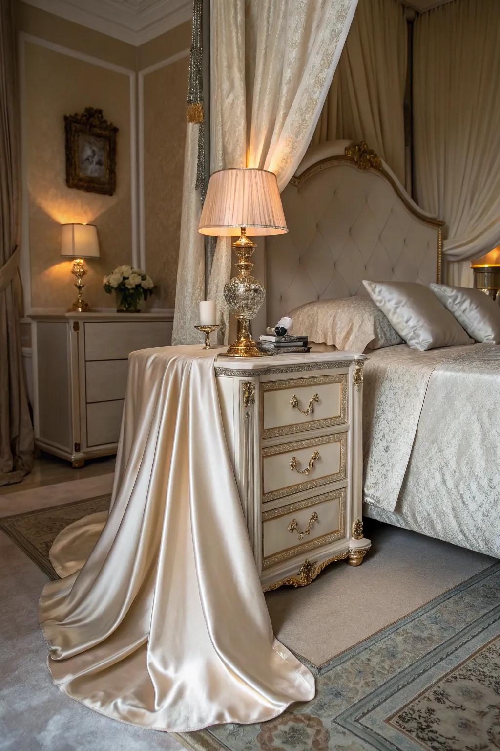 Silk covers infuse a touch of luxury into your decor.