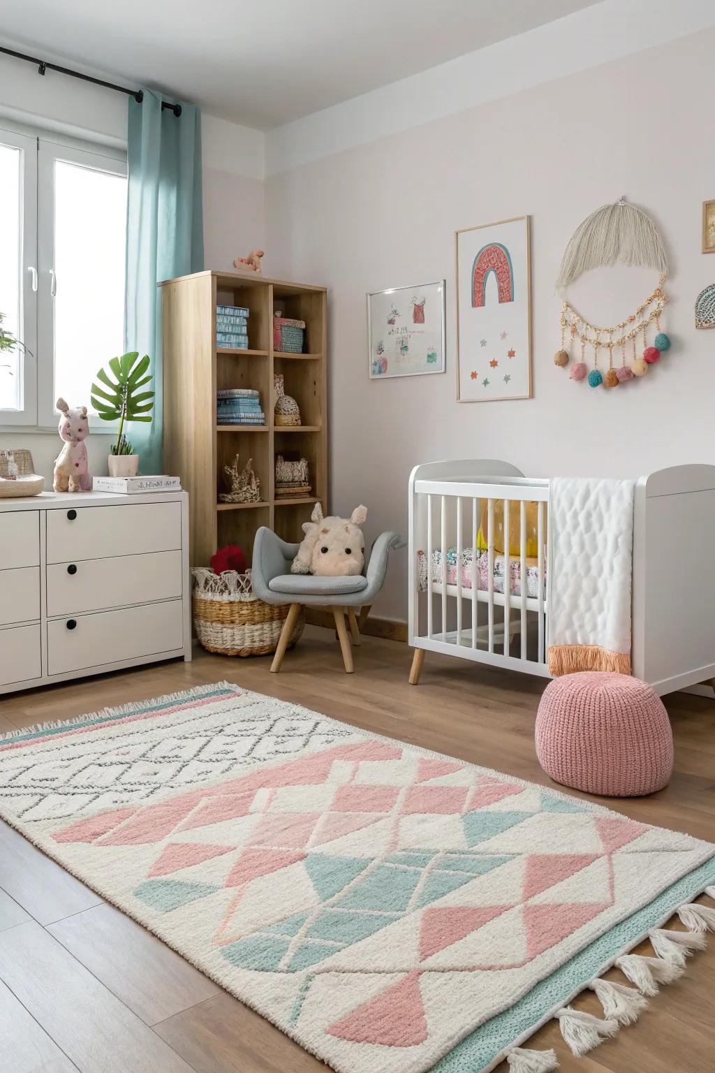 Washable floor coverings are invaluable for busy parents.