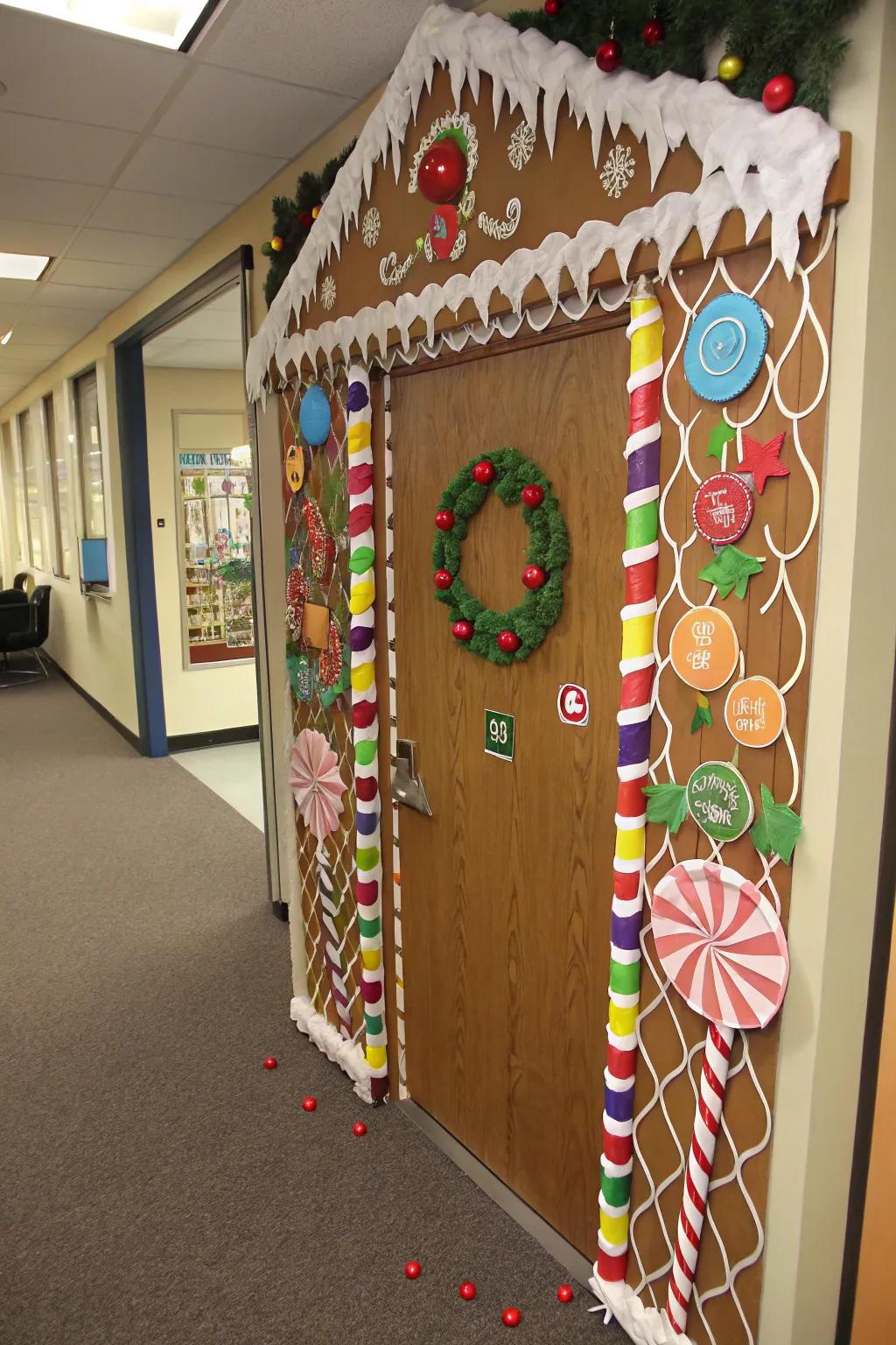 A delightful spectacle for the eyes, this gingerbread construction thrills everyone.