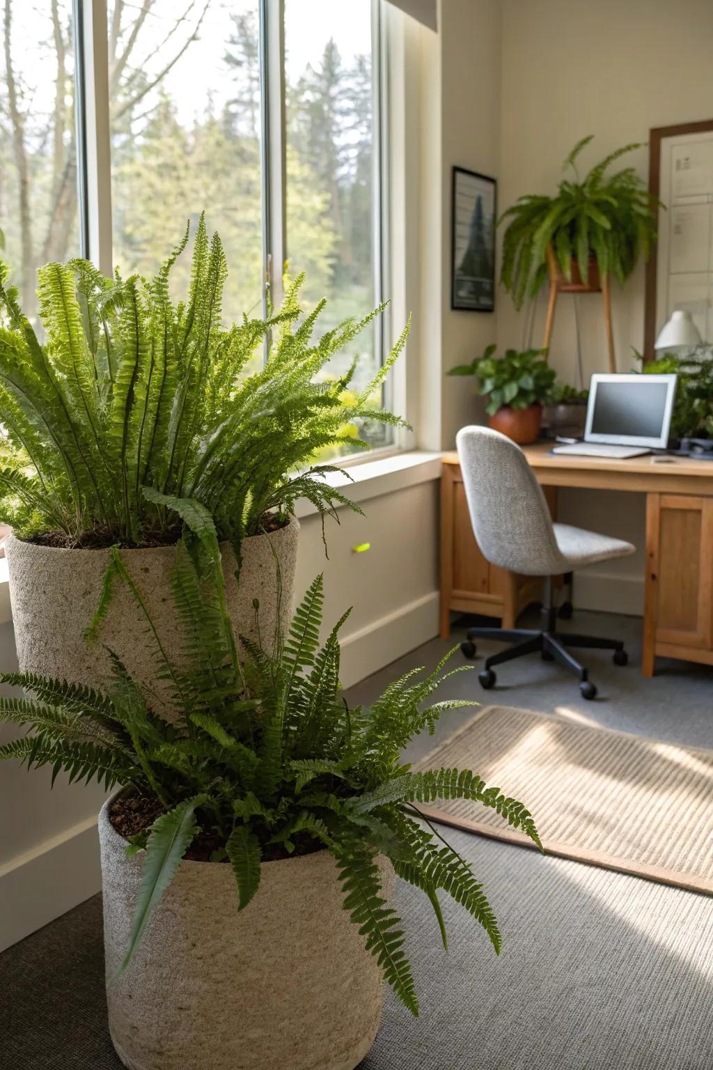 With lush Leaping Greenery, create a tranquil corner.