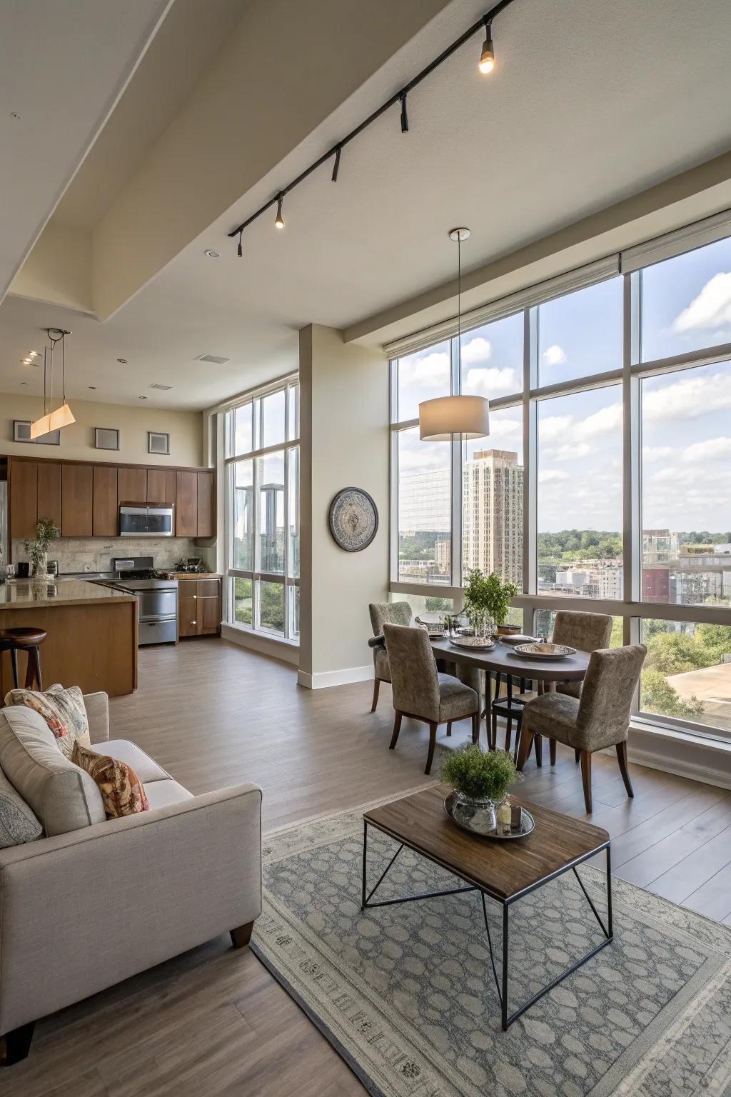 Open layouts encourage fluidity and maximize space.
