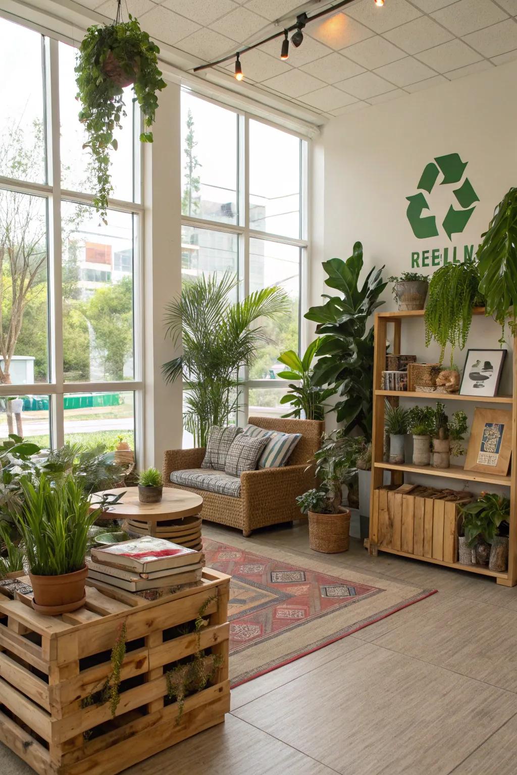 The eco-conscious sanctuary theme appeals to sustainability enthusiasts.