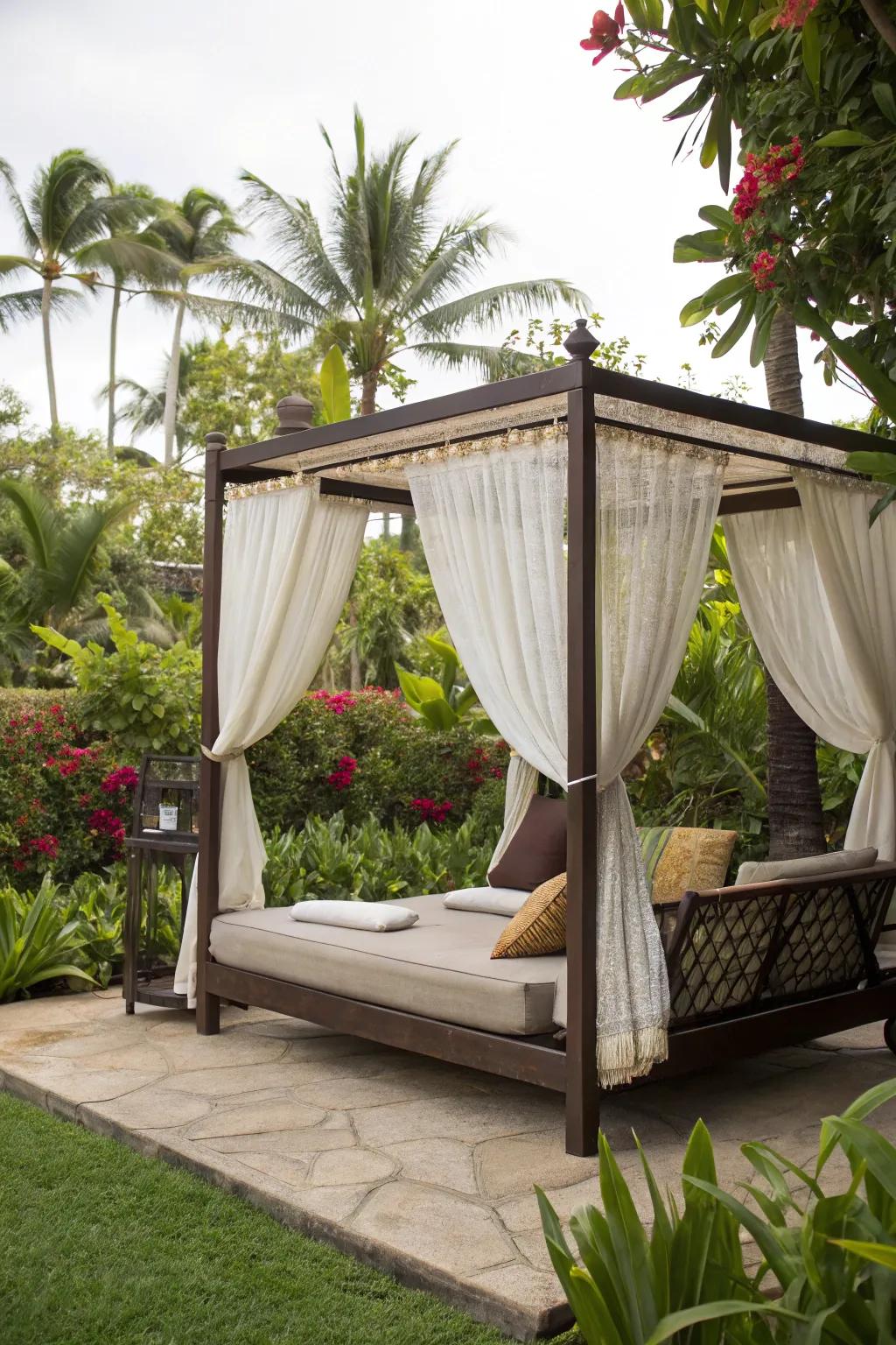 Daybeds offer a luxurious getaway right in your backyard.