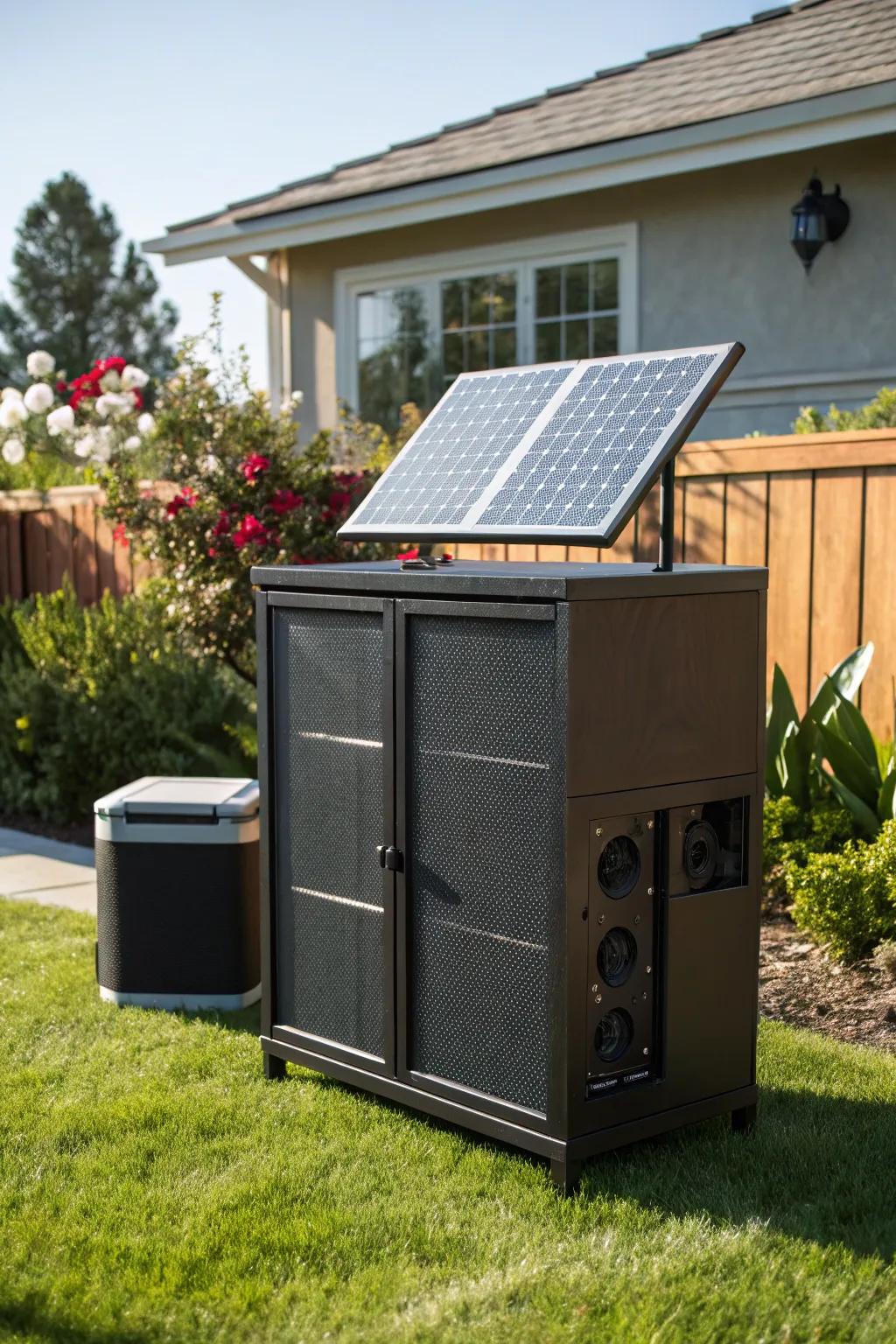 Solar-powered cabinets deliver energy-efficient and eco-friendly audio options.
