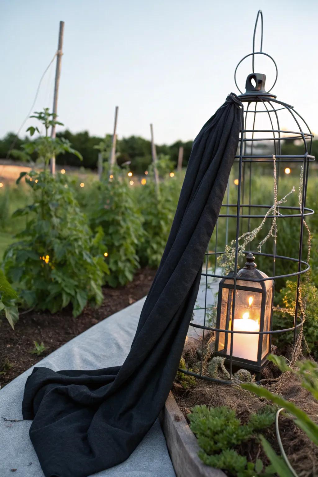 A gothic lantern stand to infuse drama into your Halloween decorations.