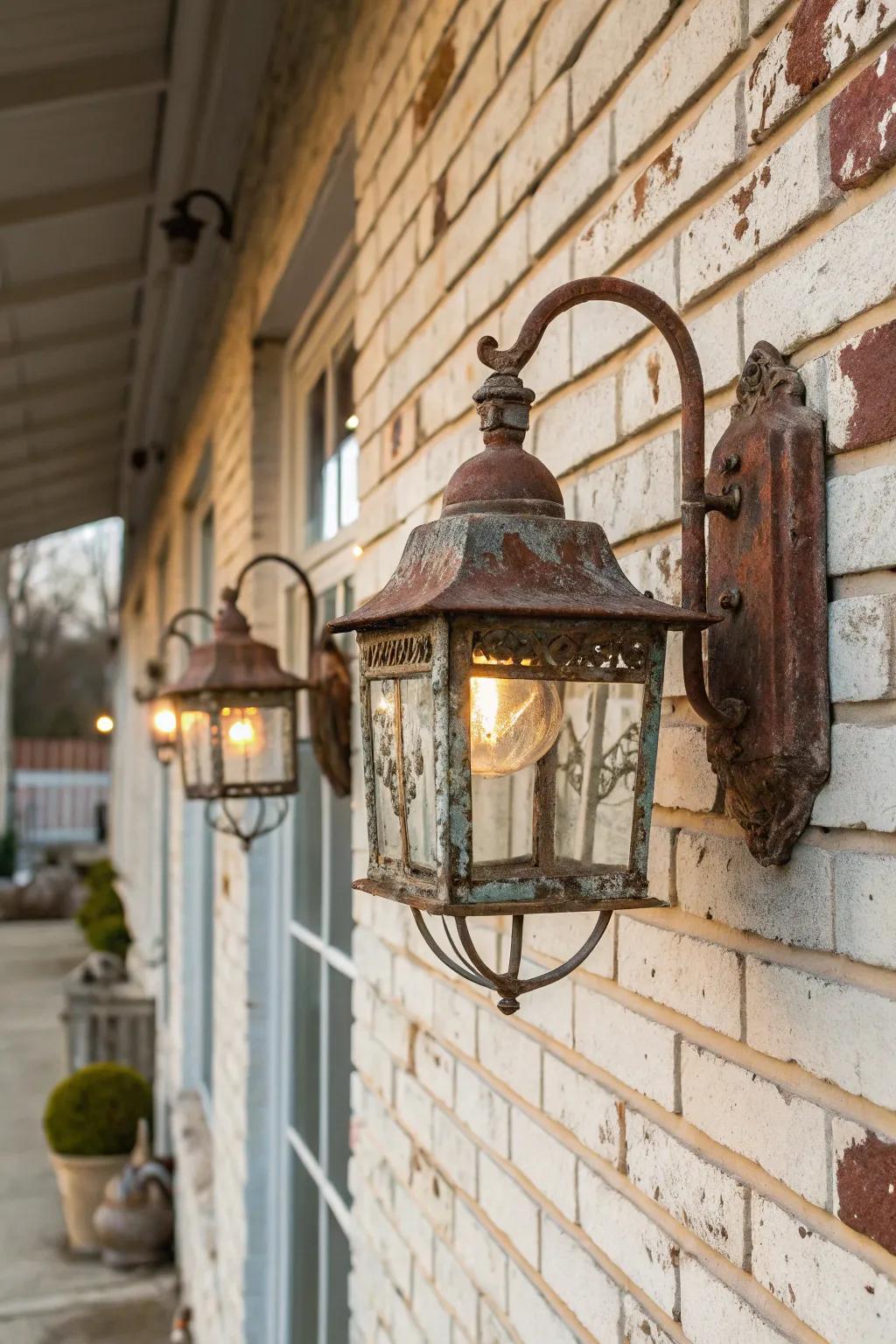 Vintage lights bring nostalgic warmth to outdoor areas.