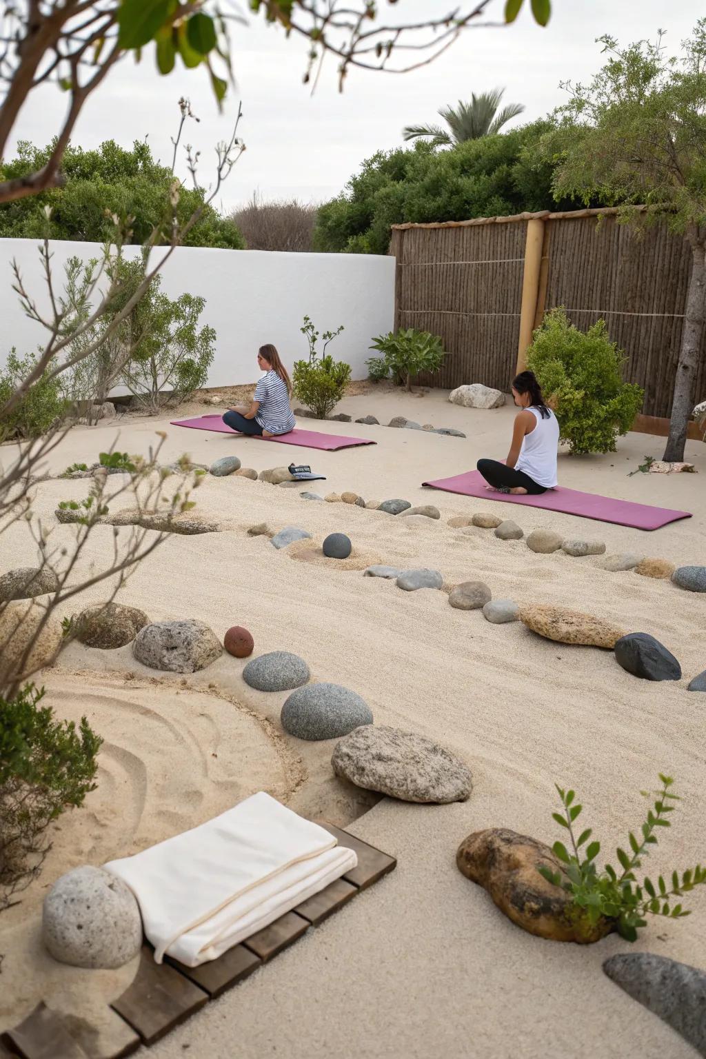 A calm spot helps you focus and makes your yoga better.