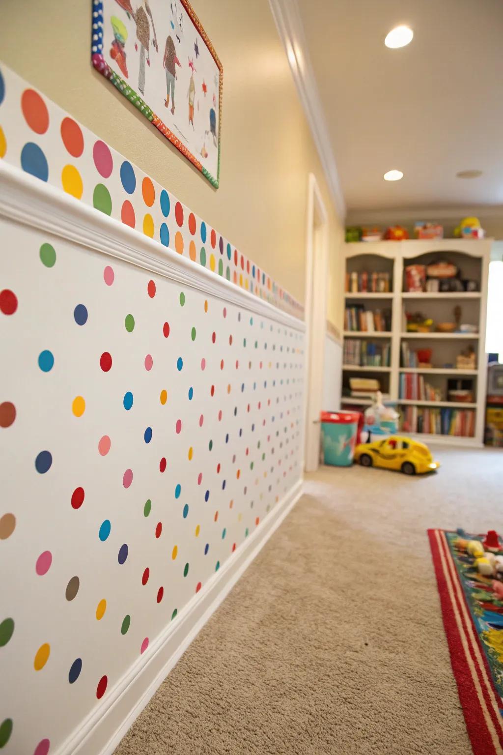 Contribute whimsy through a dotted edging.