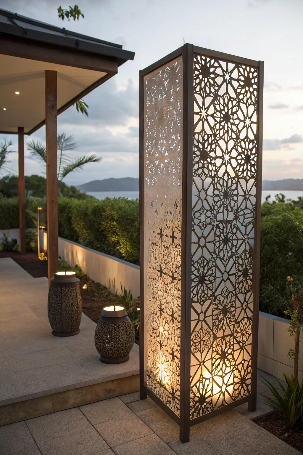 Artistic patterns transform seclusion features into stunning visual features.