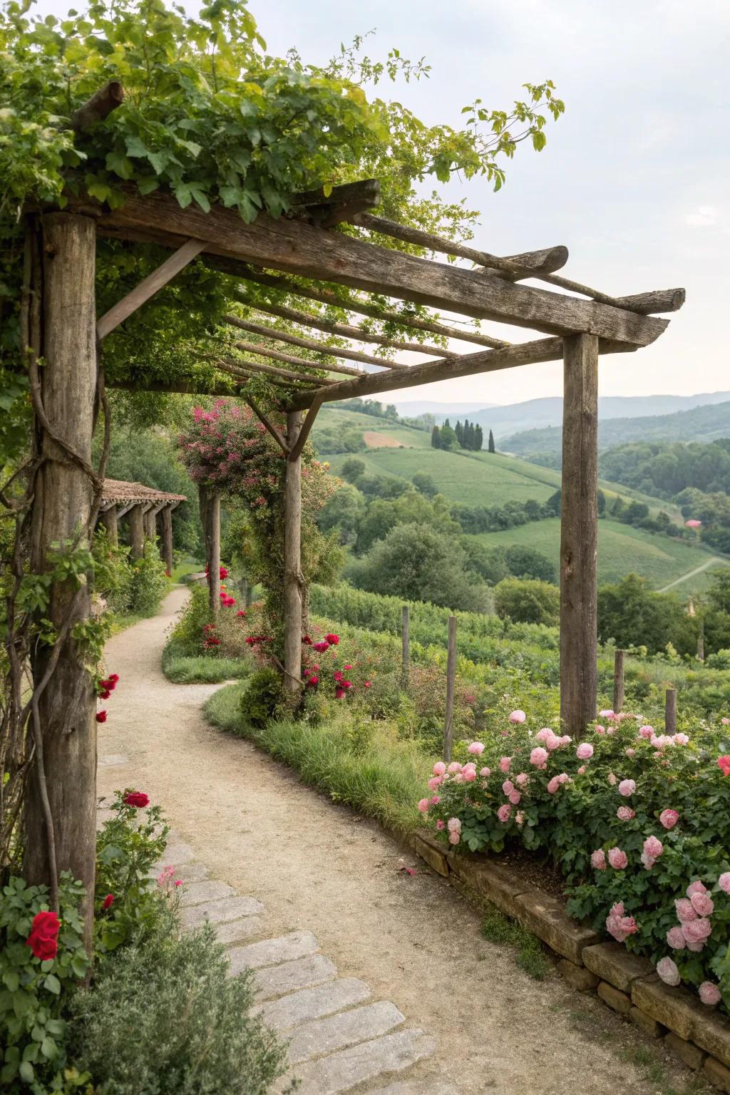 Wooden panels bring a rustic charm to outdoor spaces.