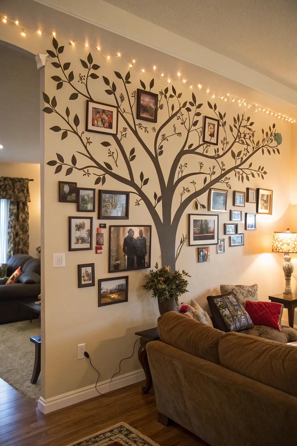 Honor your heritage with a family tree photo collage.