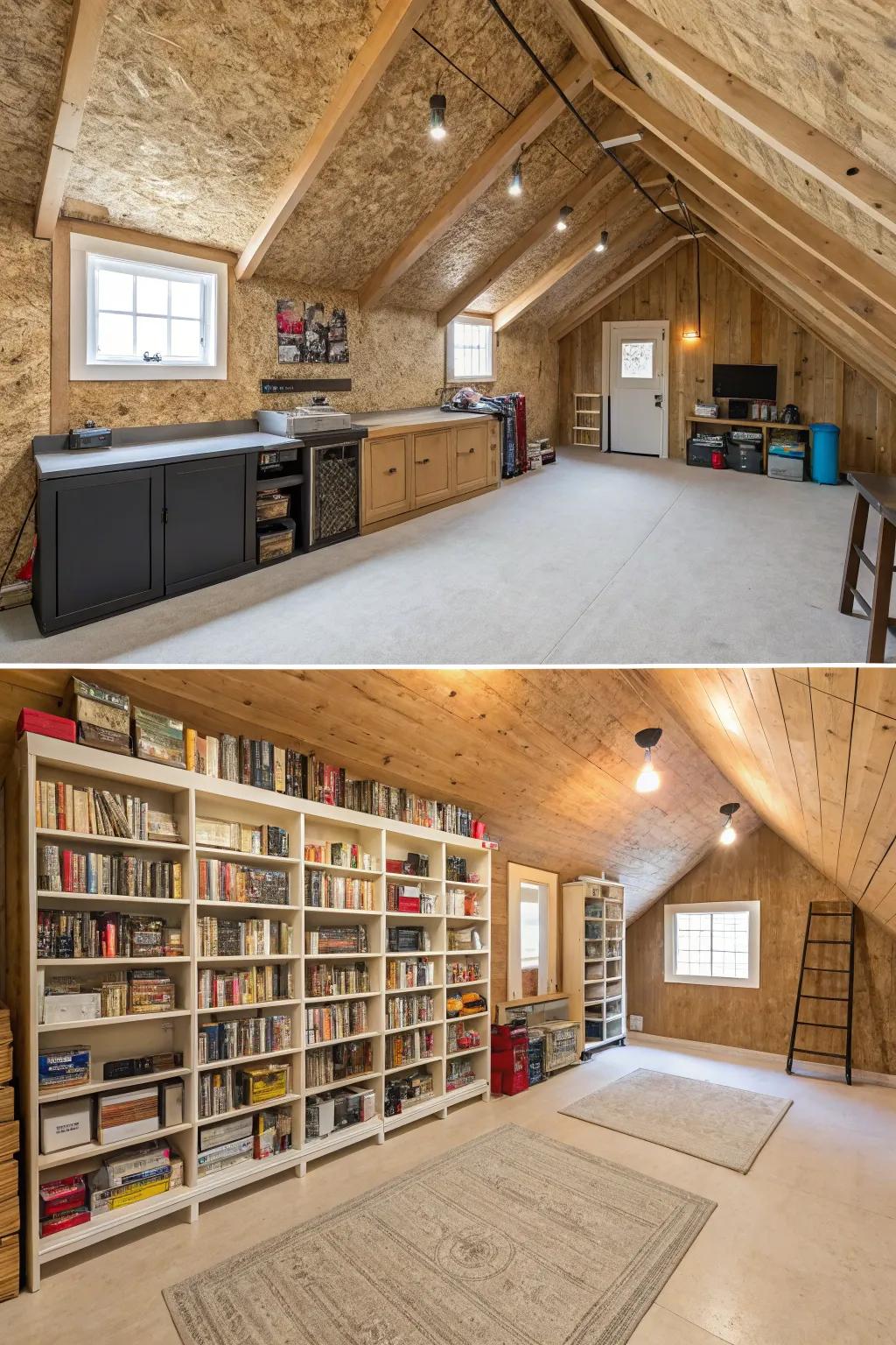 Plywood ceilings displaying their adaptability across different home spaces.