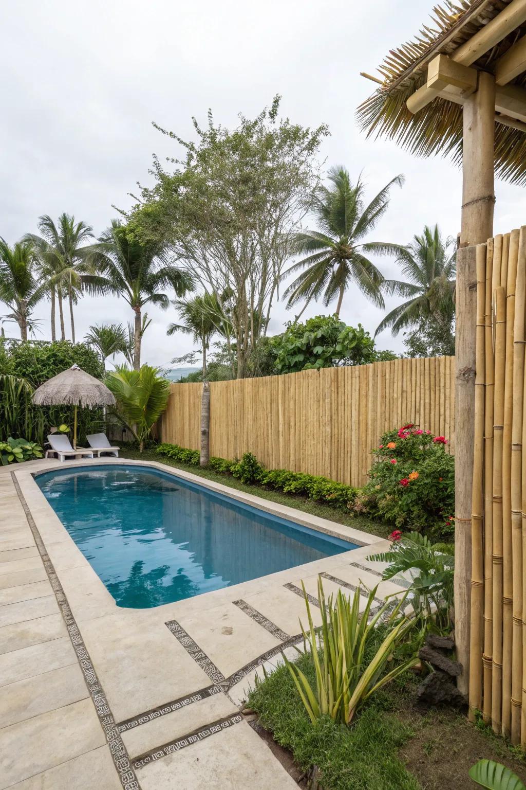 Bamboo fencing offers a sustainable and stylish privacy solution.