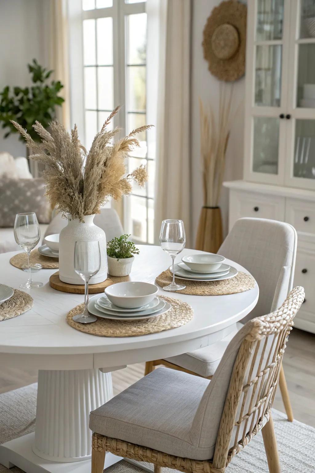 White furniture adds simple elegance to any space.