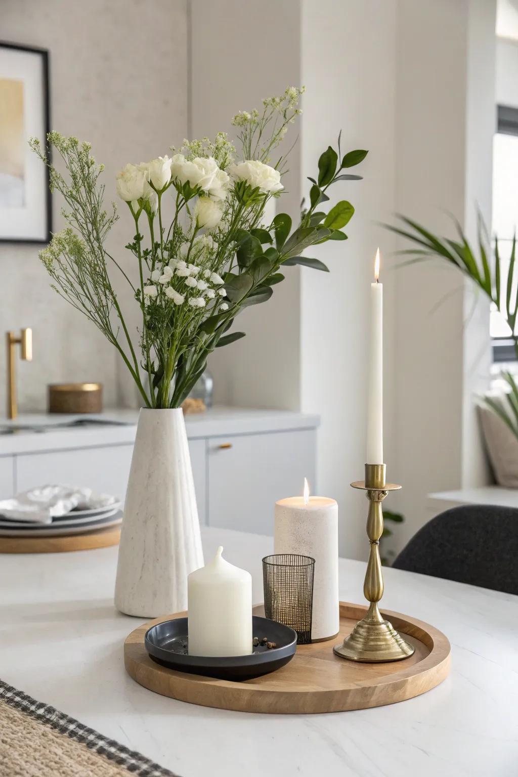 Minimalist displays can create a commanding and purposeful statement.