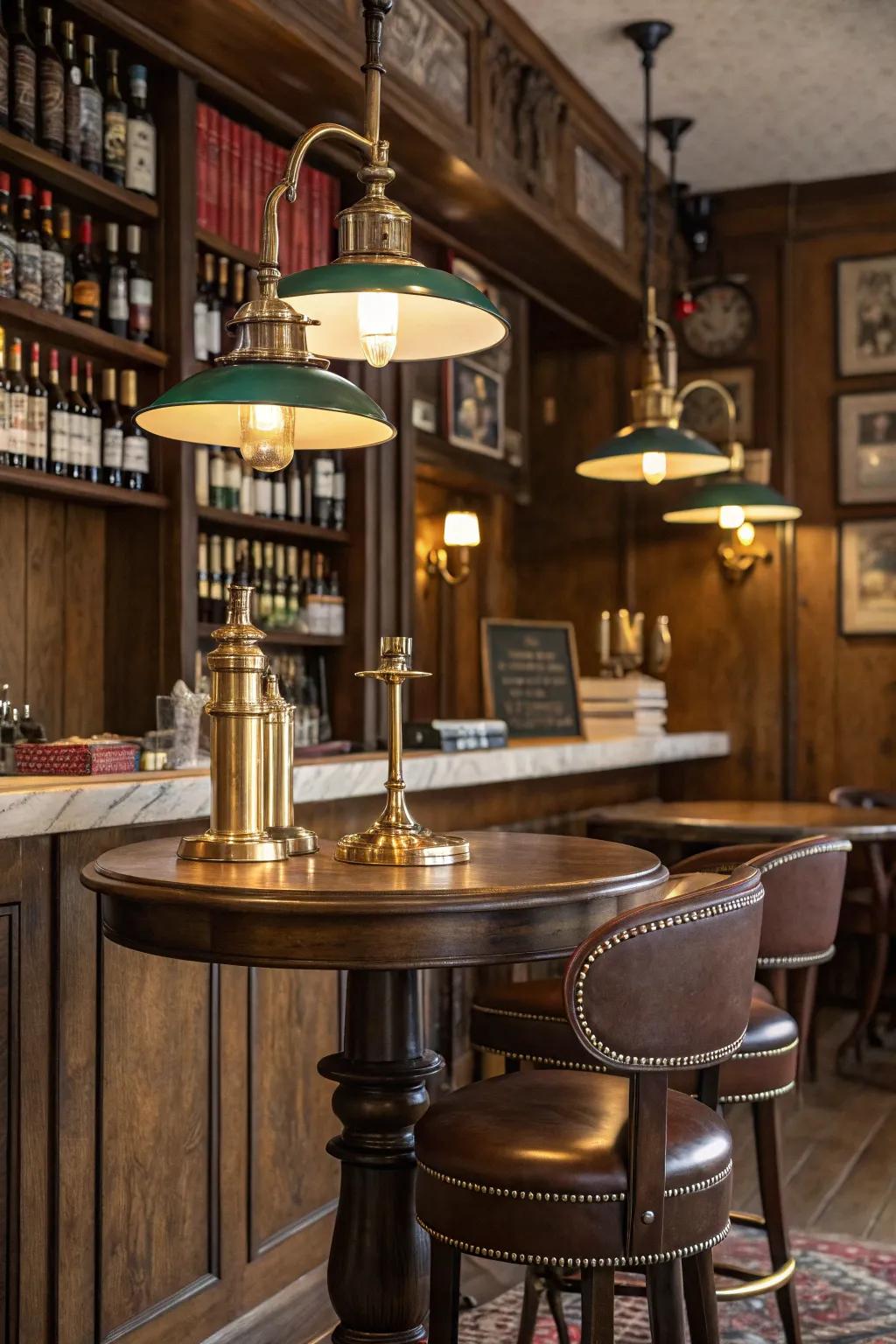 Travel back in time with vintage-inspired pub tables.
