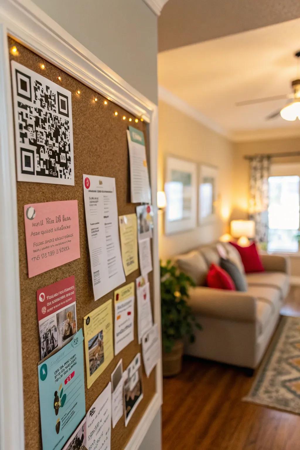 A tech-savvy board with digital integration and social networking links.