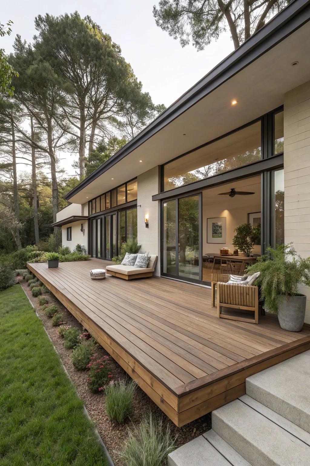 Achieve equilibrium by incorporating your deck with dwelling architecture.
