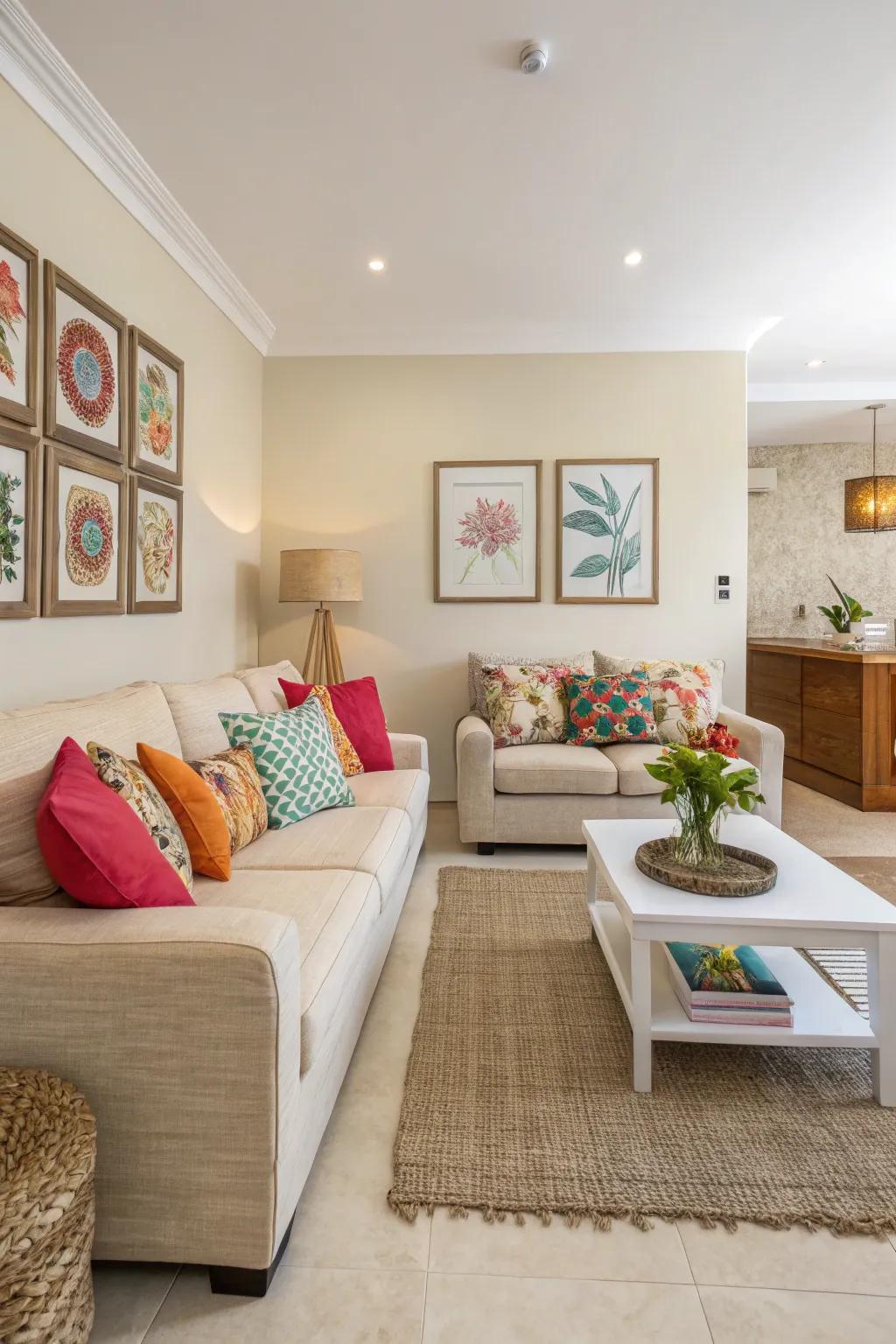 Subtle tones offer a peaceful, flexible backdrop.