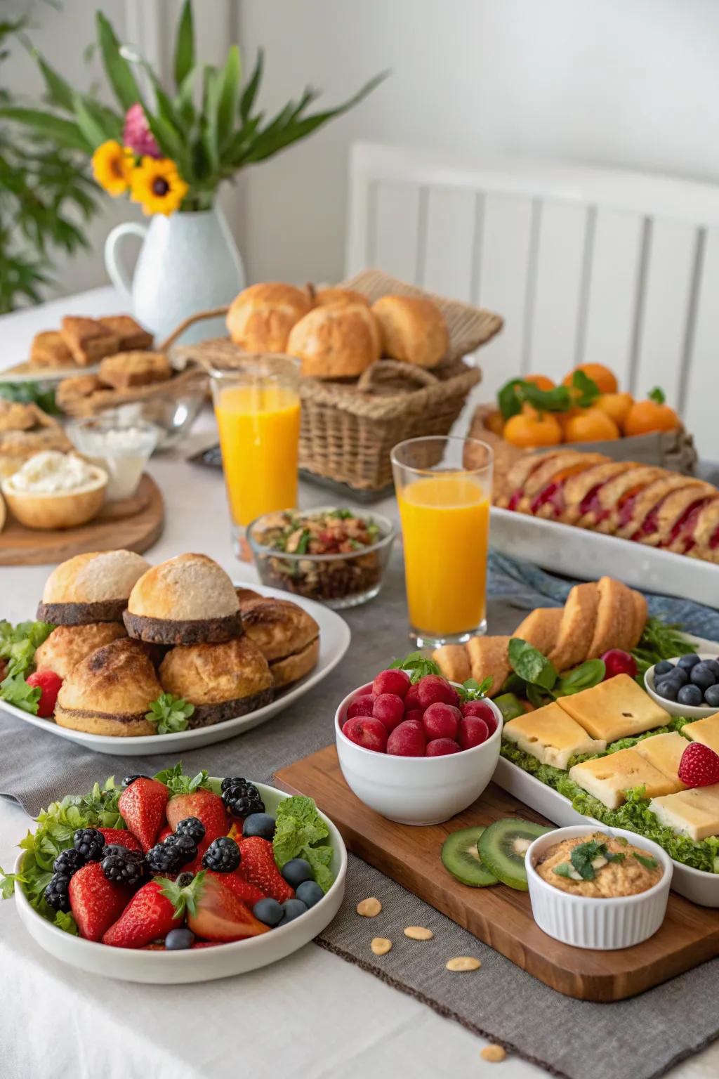 A comforting display of favorite foods.