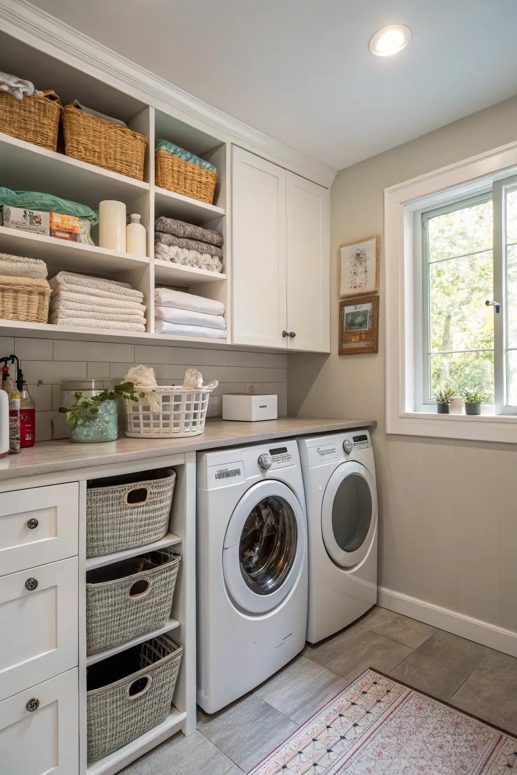 A utility room addition streamlines household chores.