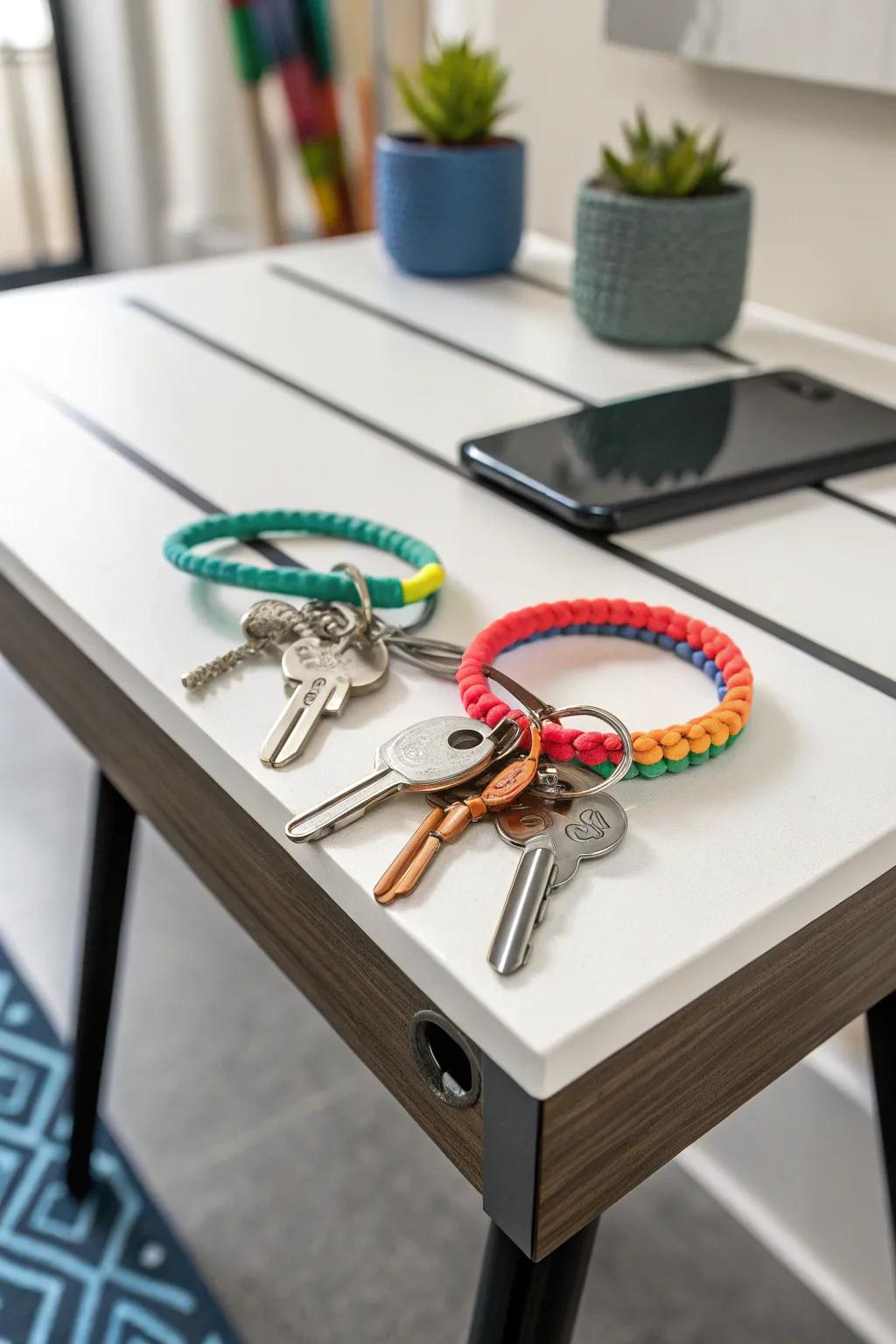 Keys rendered amusing and effortless to locate with charming additions.