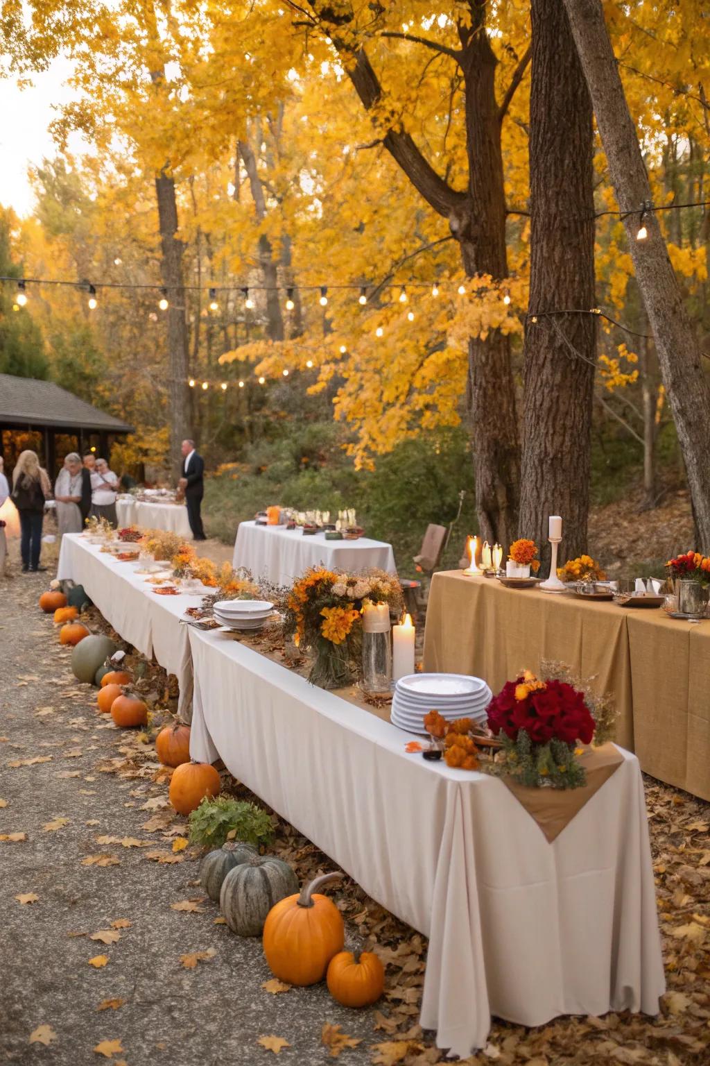 A buffet setup keeps things casual and inviting.