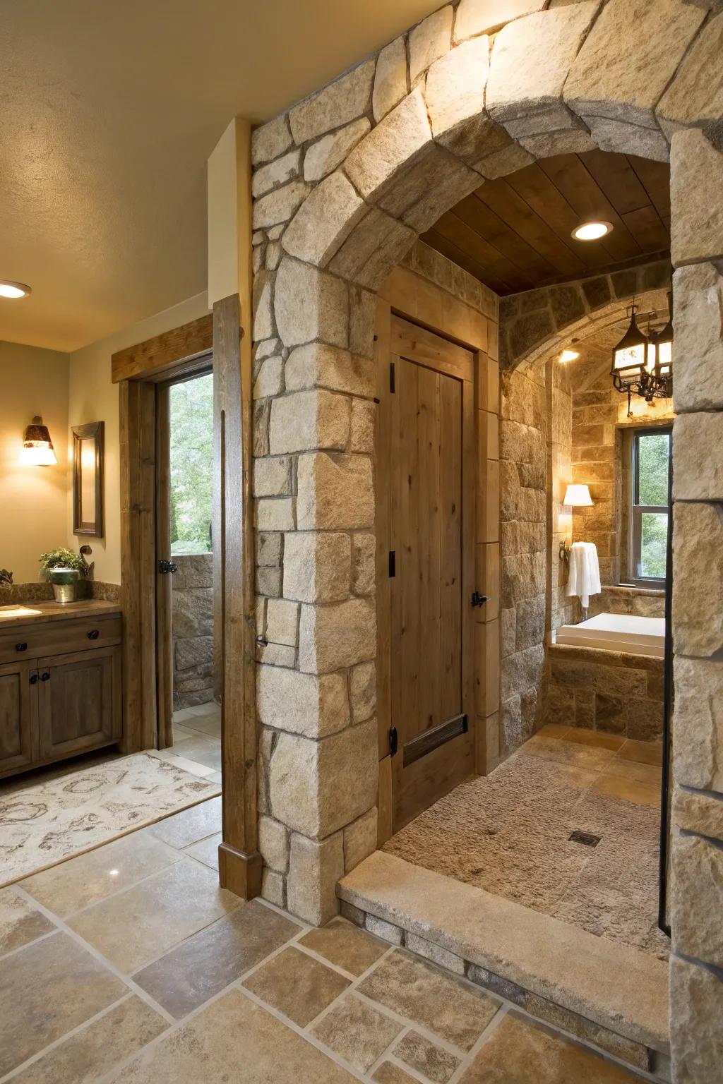 Arched entrances add elegance and mystery.