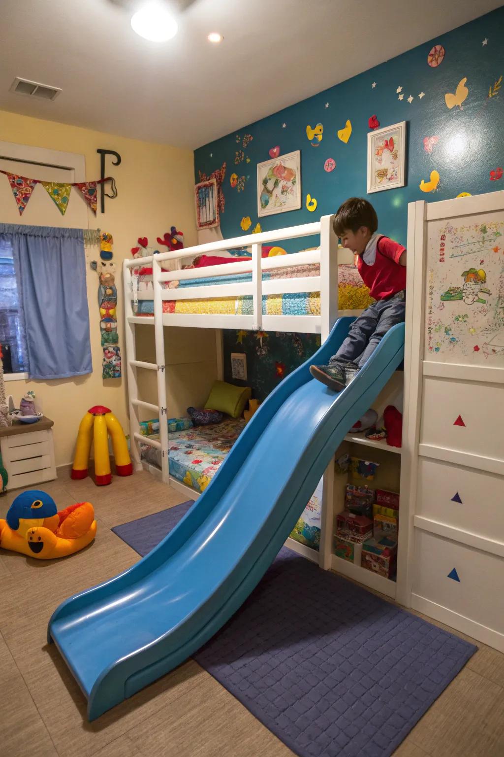 An indoor descent adds a surprising and fun element.