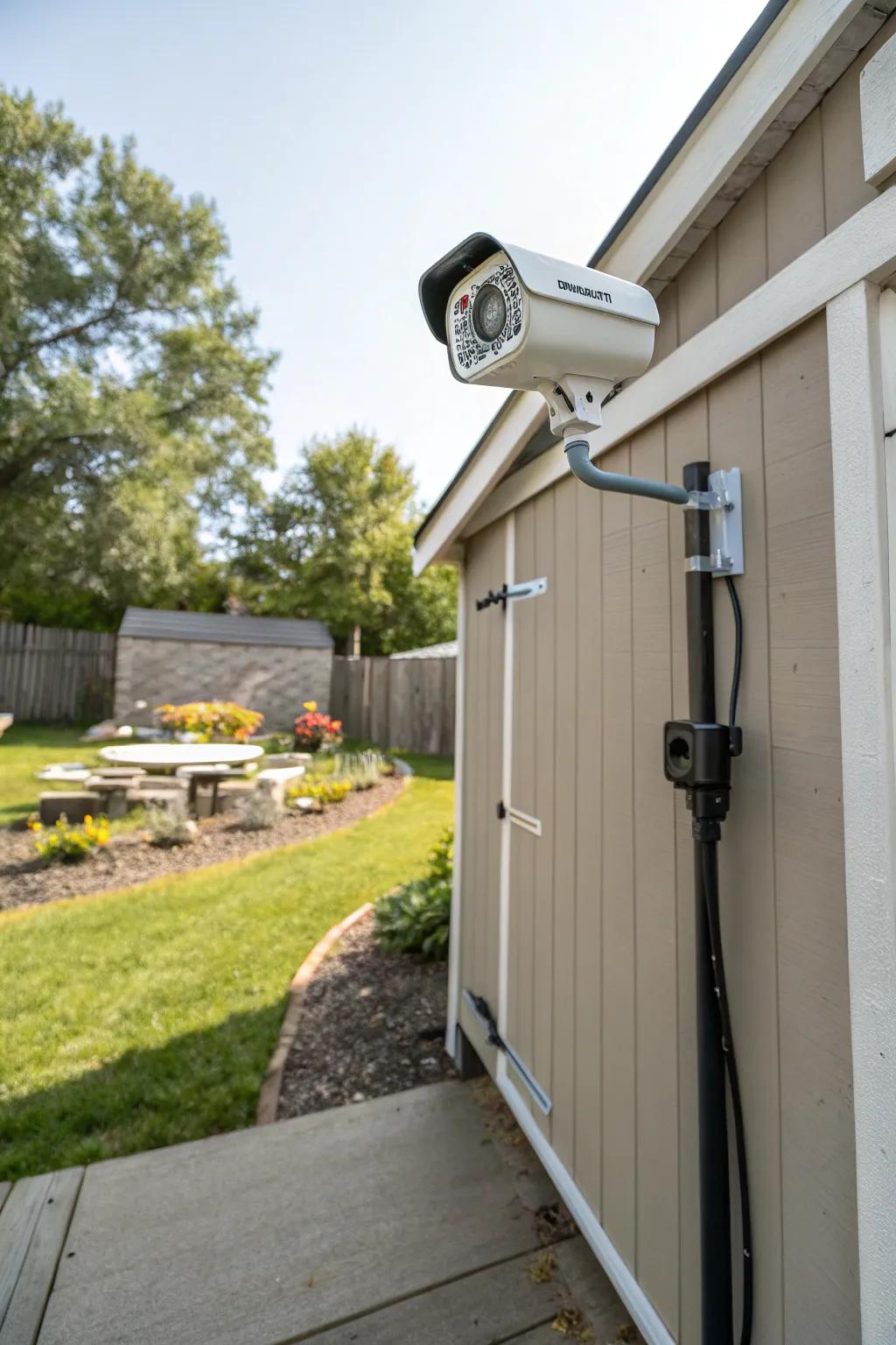 A smart surveillance system provides vigilant surveillance over a garden shed.