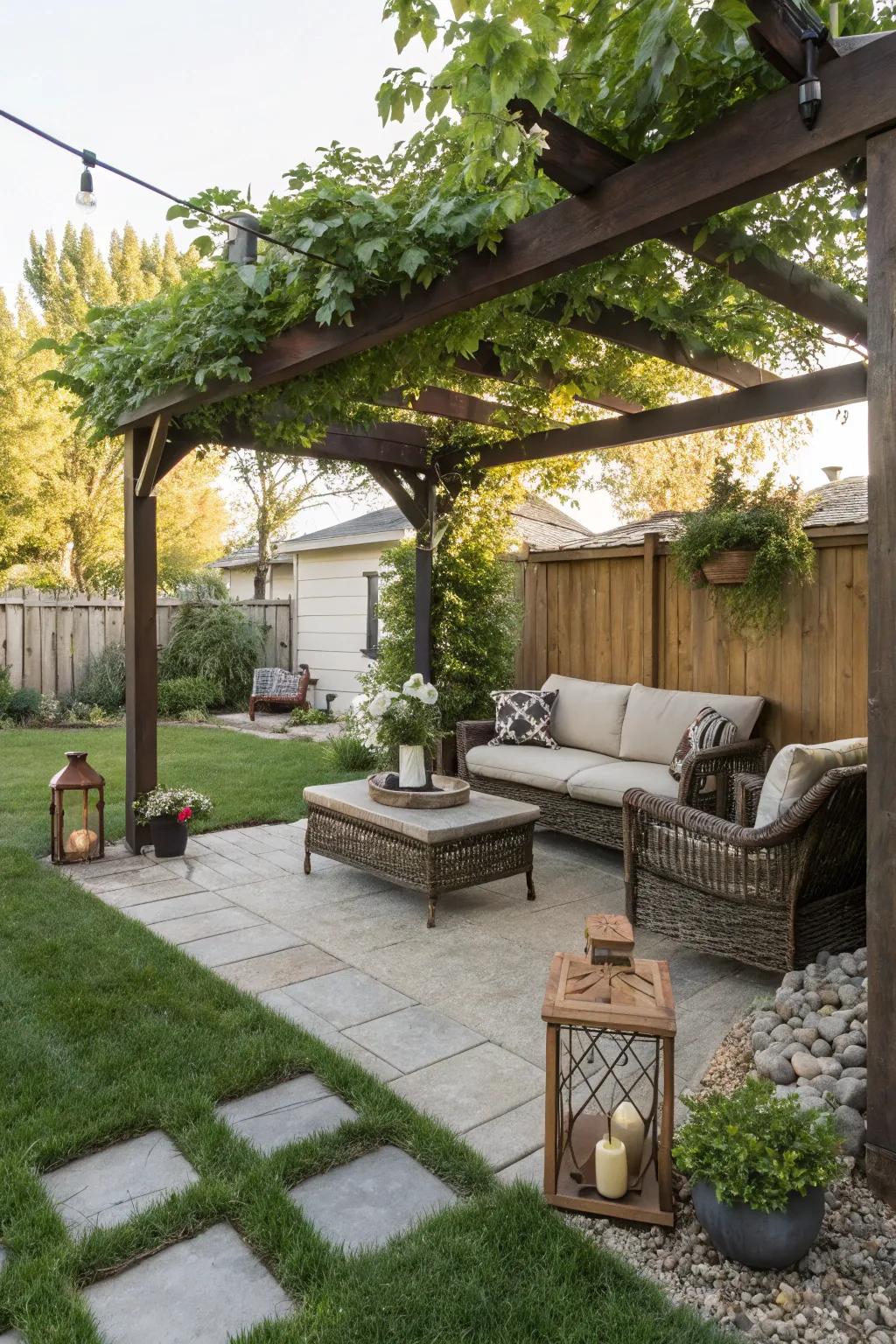 A pergola adds shade and a sense of refinement to your patio.