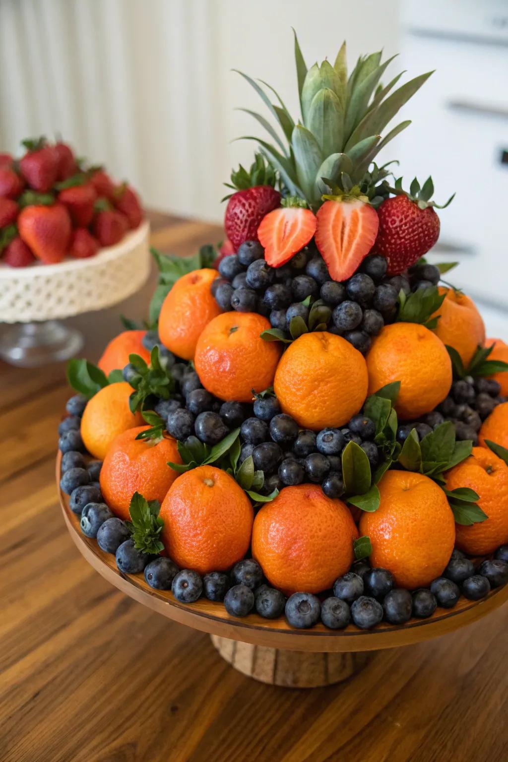 Complementary hues that create a visually striking display.