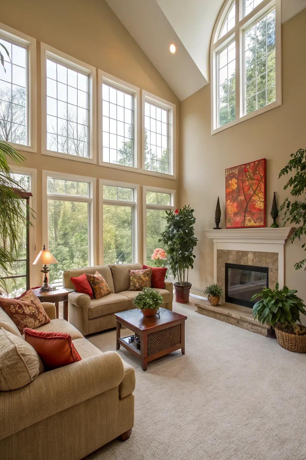 An open layout promotes a welcoming and spacious environment.