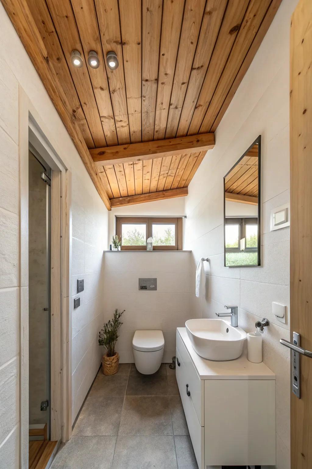 Simple wood strips offering minimal charm.