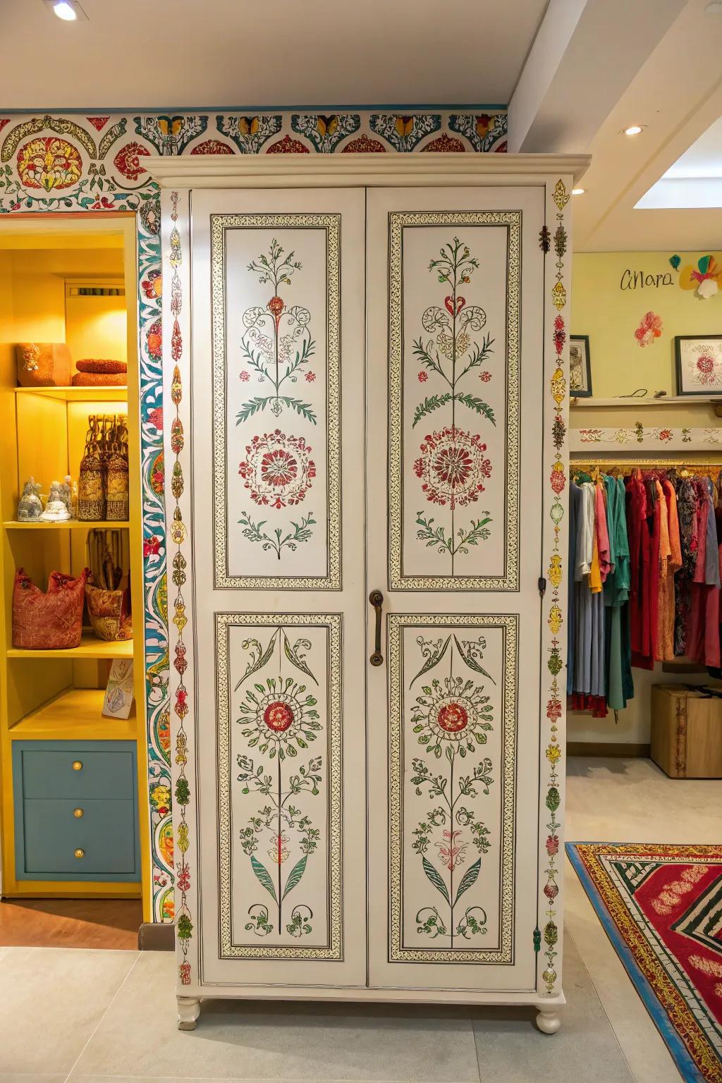 Decorative motifs add texture and intrigue.