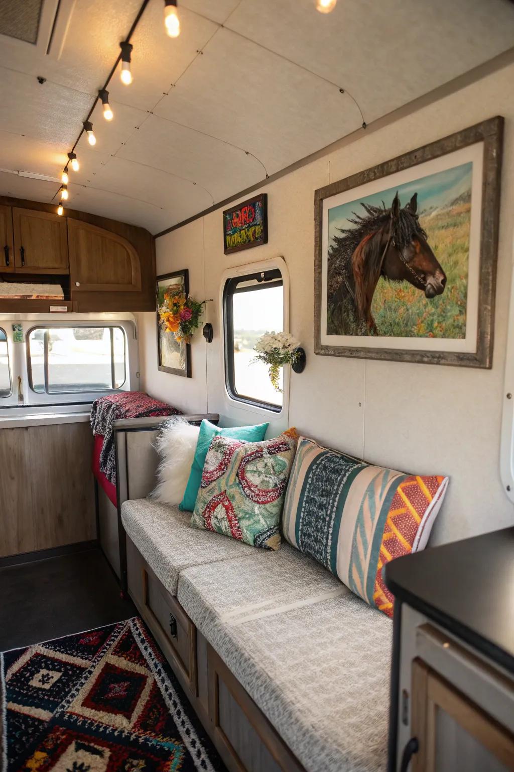 Personal touches transform your trailer into a home.