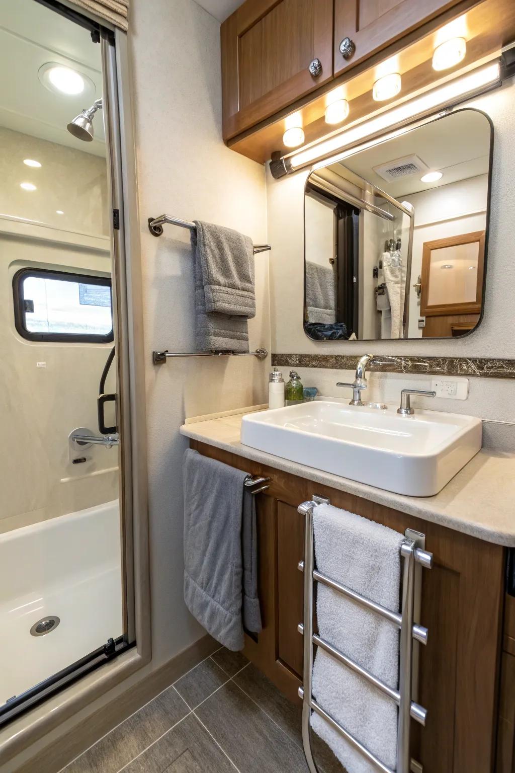 Folding items offer flexibility and save space.