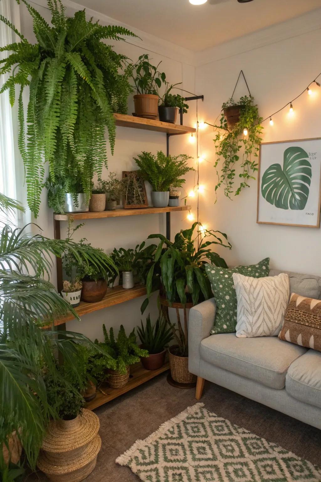 Plants bring life to small spaces.