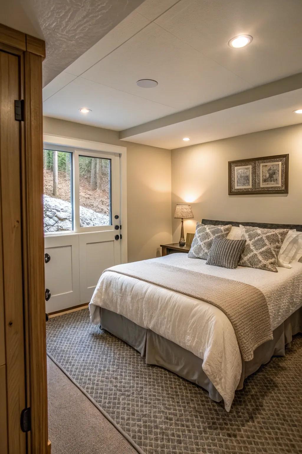 Create a welcoming guest suite for your visitors in the basement.