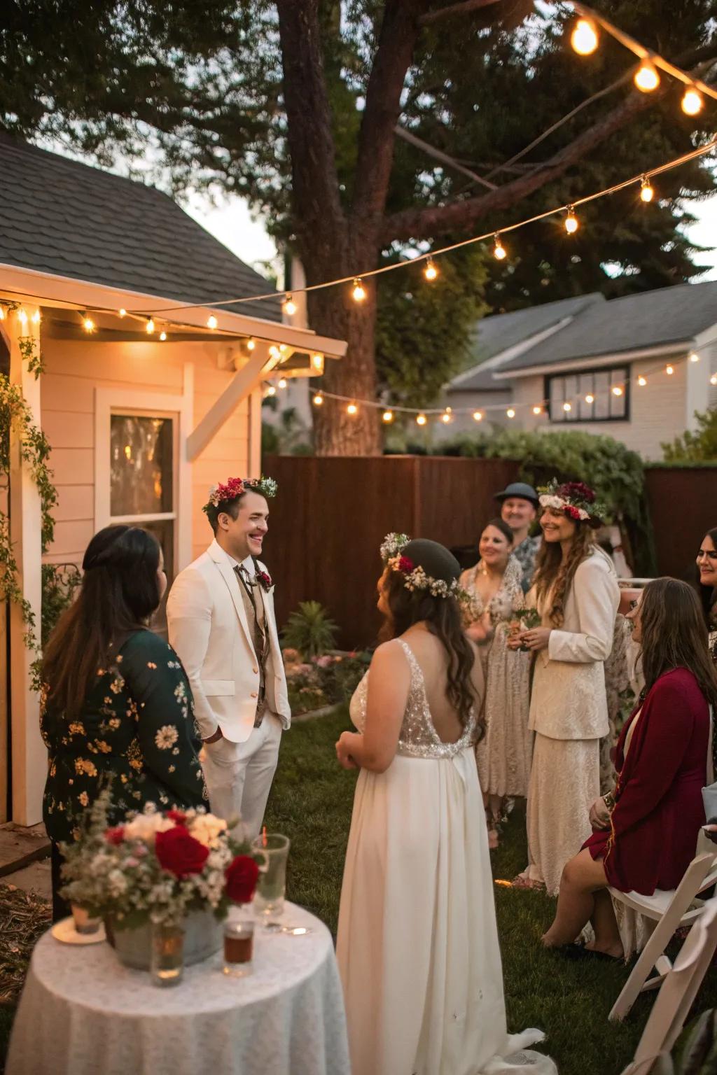 Attendees bedecked in themed attire, infusing a playful component into the celebration.
