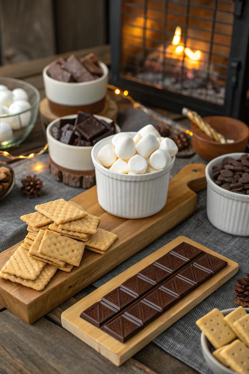 A themed toasted marshmallow station ready to impress with its premium offerings.